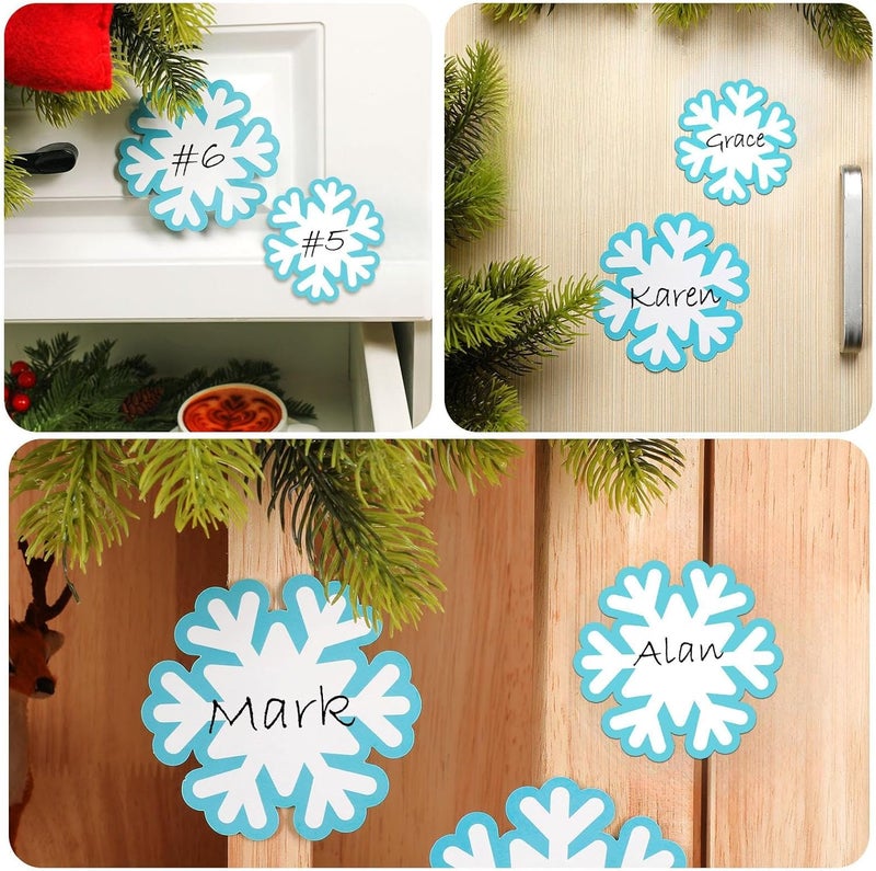 Geyee 100 Pcs Snowflake Cutouts Bulk Winter Bulletin Board Cutouts Decorations Paper Snowflakes DIY Snowflake Accents for Kids Classroom Party Supply(3.9 Inch) - Image 5